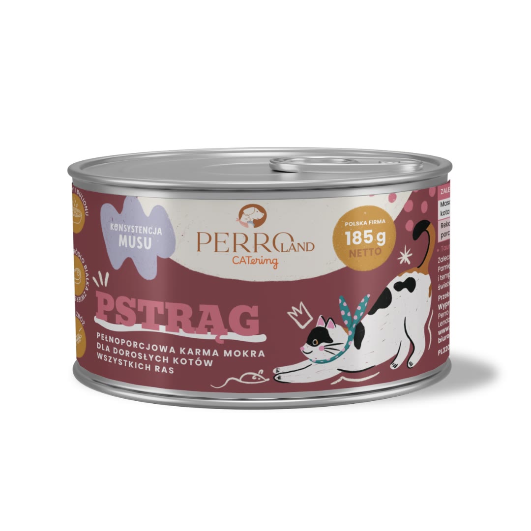 Perro PERROland CATering Digestive Sensitive pstrąg pasztet adult 185 g