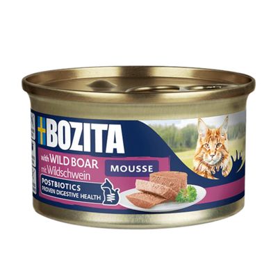 Bozita Mousse Postbiotics Sterilised dziczyzna pasztet adult 85 g × 12