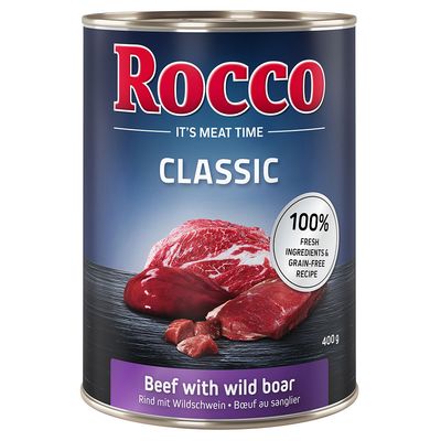 Rocco Classic dzik, wołowina adult 400 g × 24