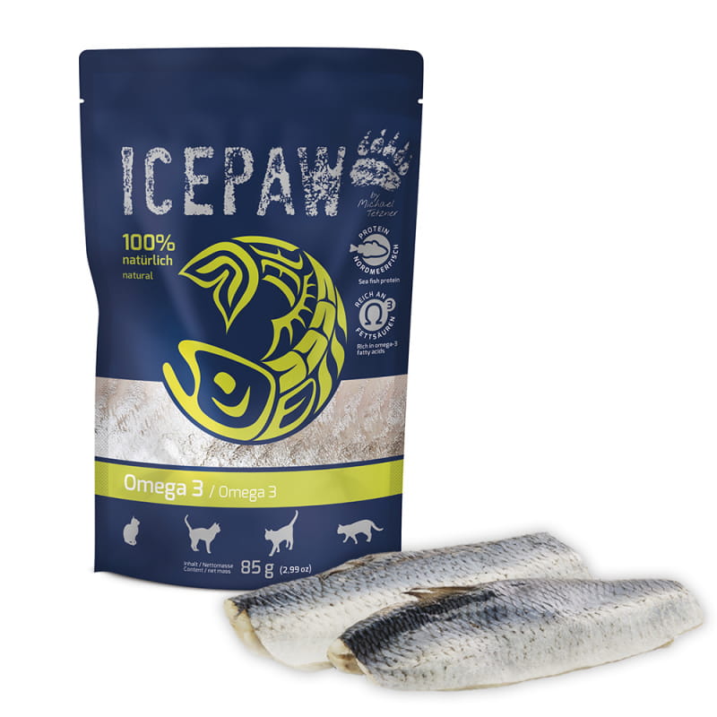 ICEPAW Omega 3 łosoś, śledź w bulionie adult 85 g