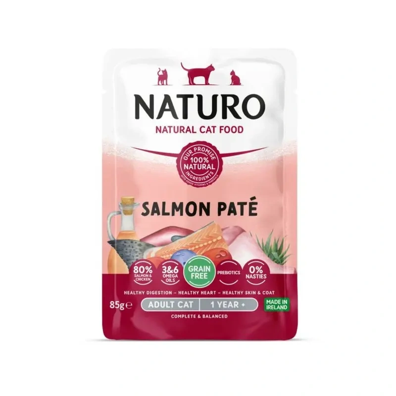 Naturo kurczak, łosoś pasztet adult 85 g