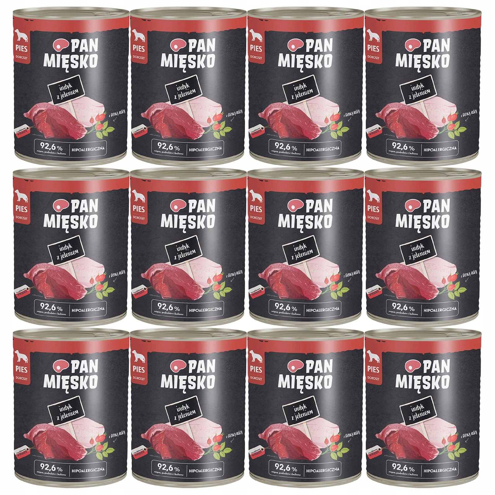 Pan Mięsko indyk, jeleń 800 g × 12