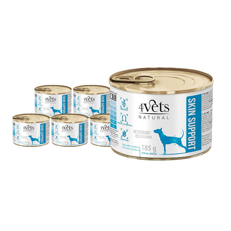 4Vets Natural Skin Support indyk 185 g × 6