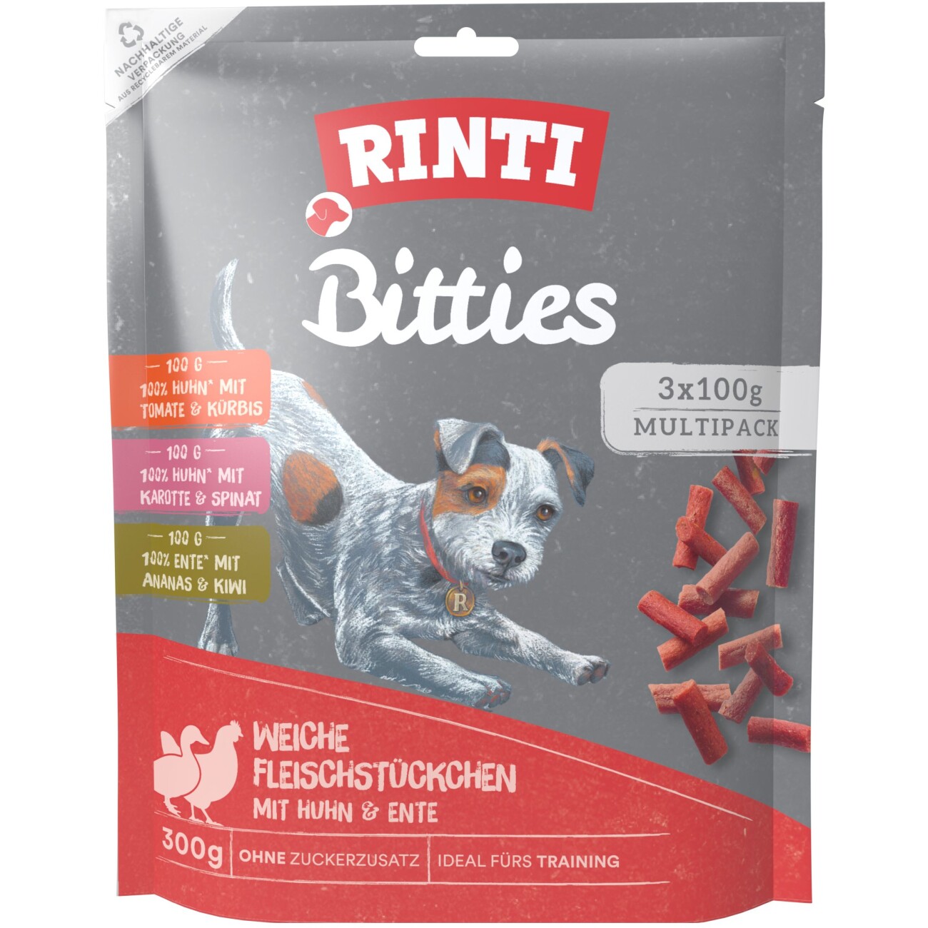 Rinti Bitties kaczka, kurczak, wątróbka 100 g × 3