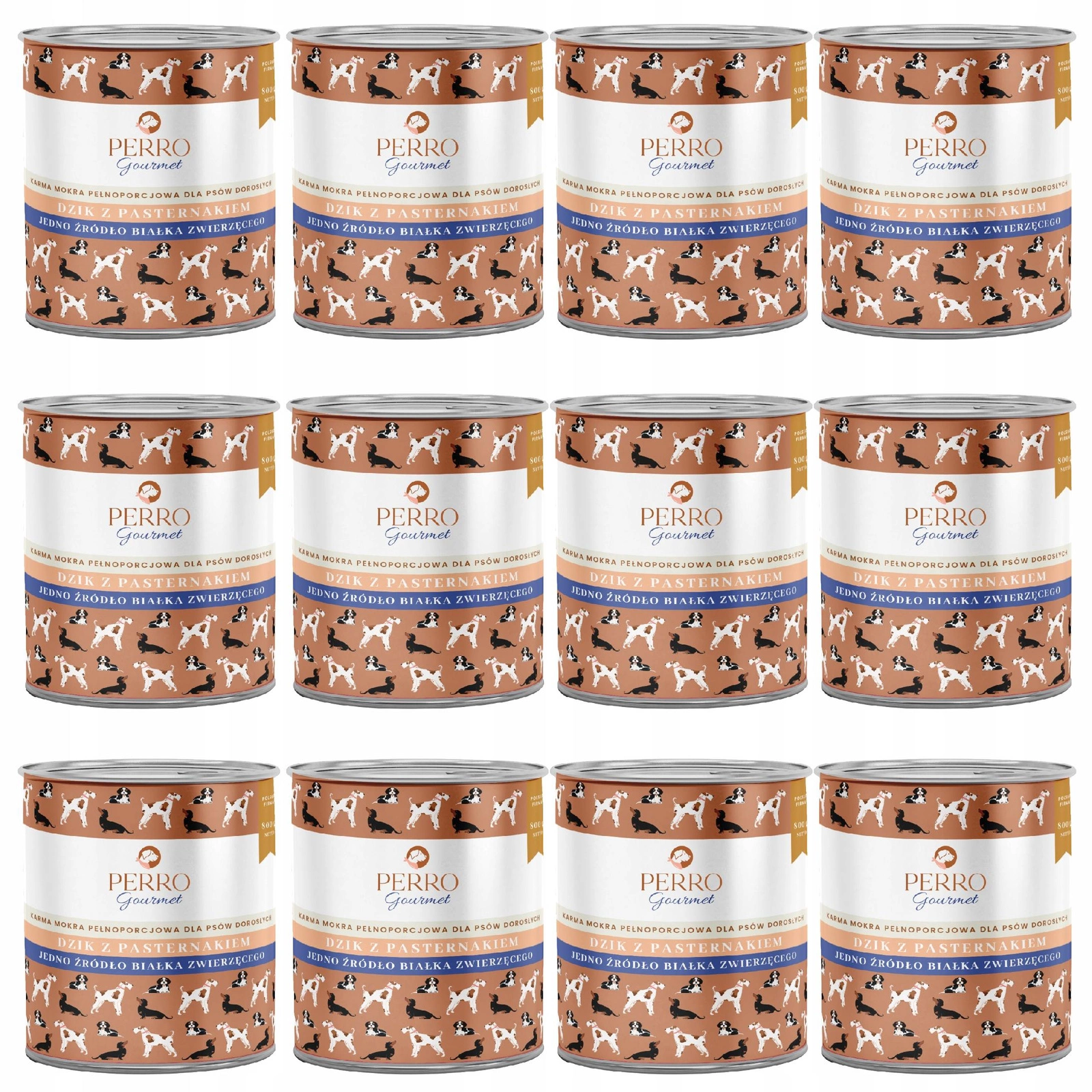 Perro Gourmet dziczyzna adult 800 g × 12