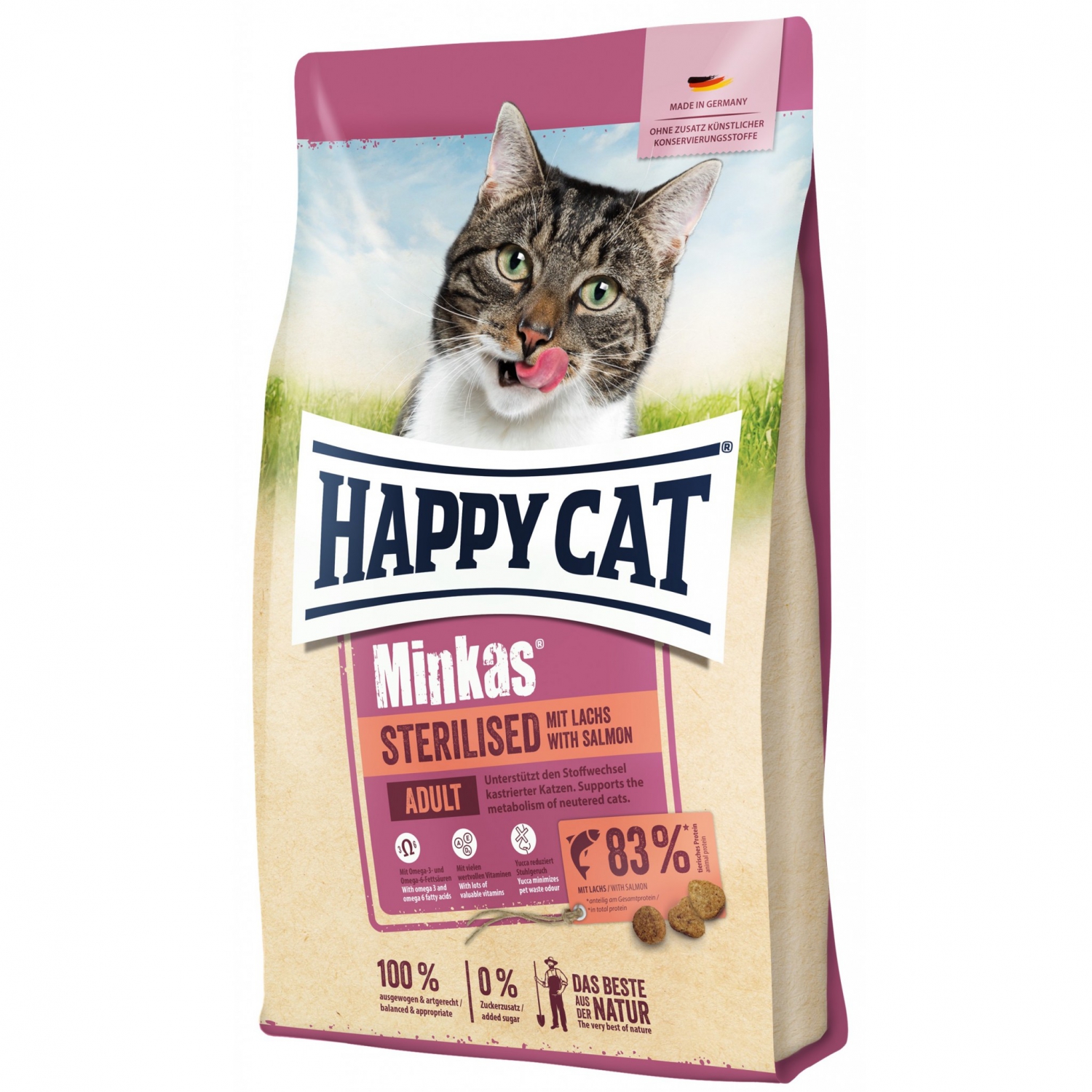 Happy Cat Minkas Sterilised łosoś adult 4 kg