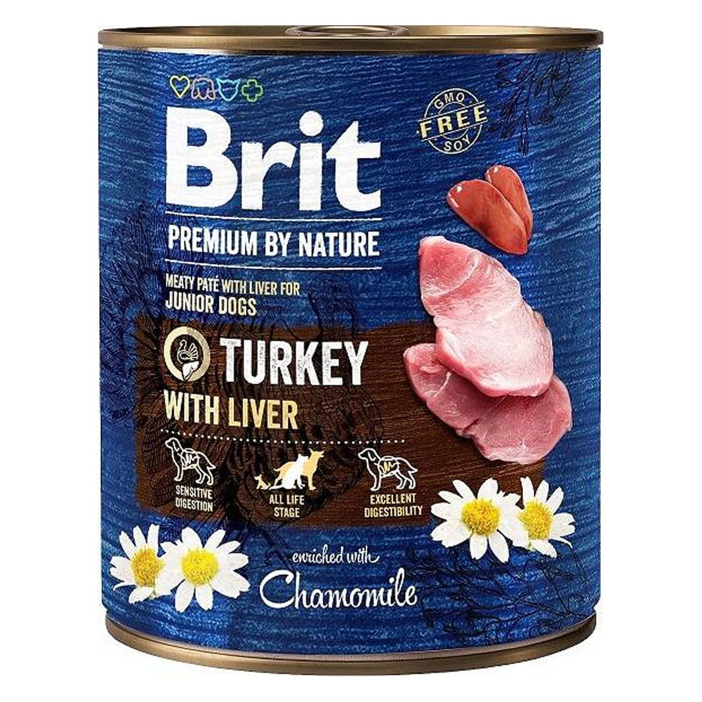 Brit Premium by Nature indyk, wątróbka junior 800 g