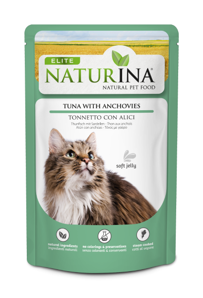 Naturina Elite tuńczyk z sardelą kawałki adult 70 g