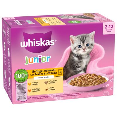 Whiskas mix smaków w sosie kitten 85 g × 12