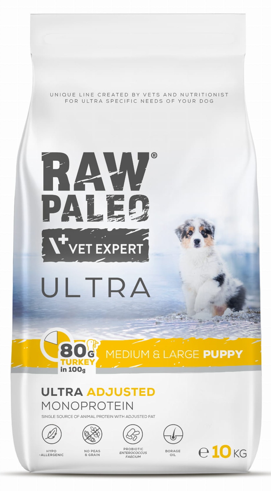 VetExpert Raw Paleo Ultra indyk puppy średnie i duże rasy 10 kg