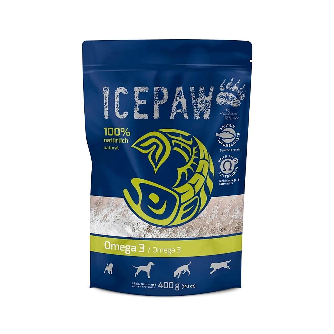 ICEPAW High Premium Omega-3 makrela, śledź adult 400 g