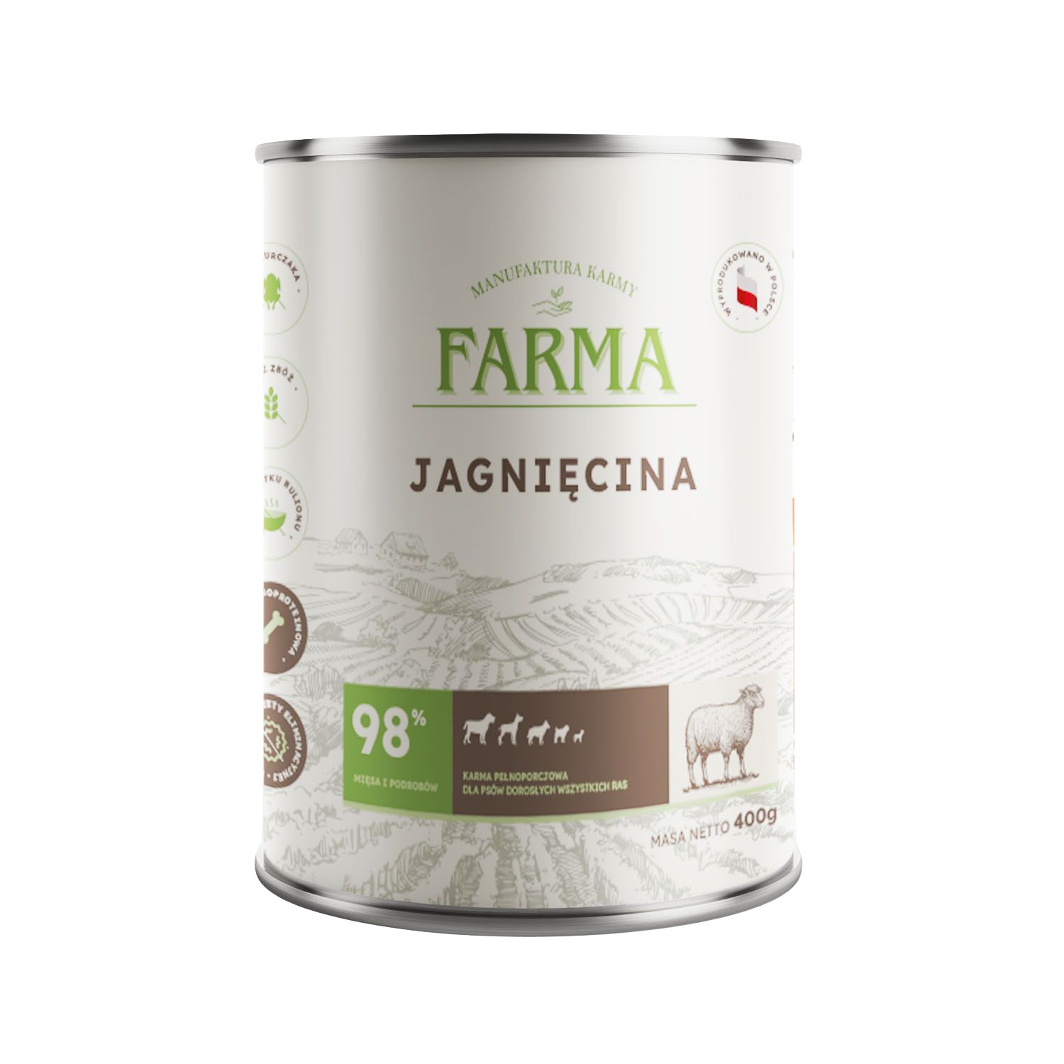 Farma Select jagnięcina adult 400 g