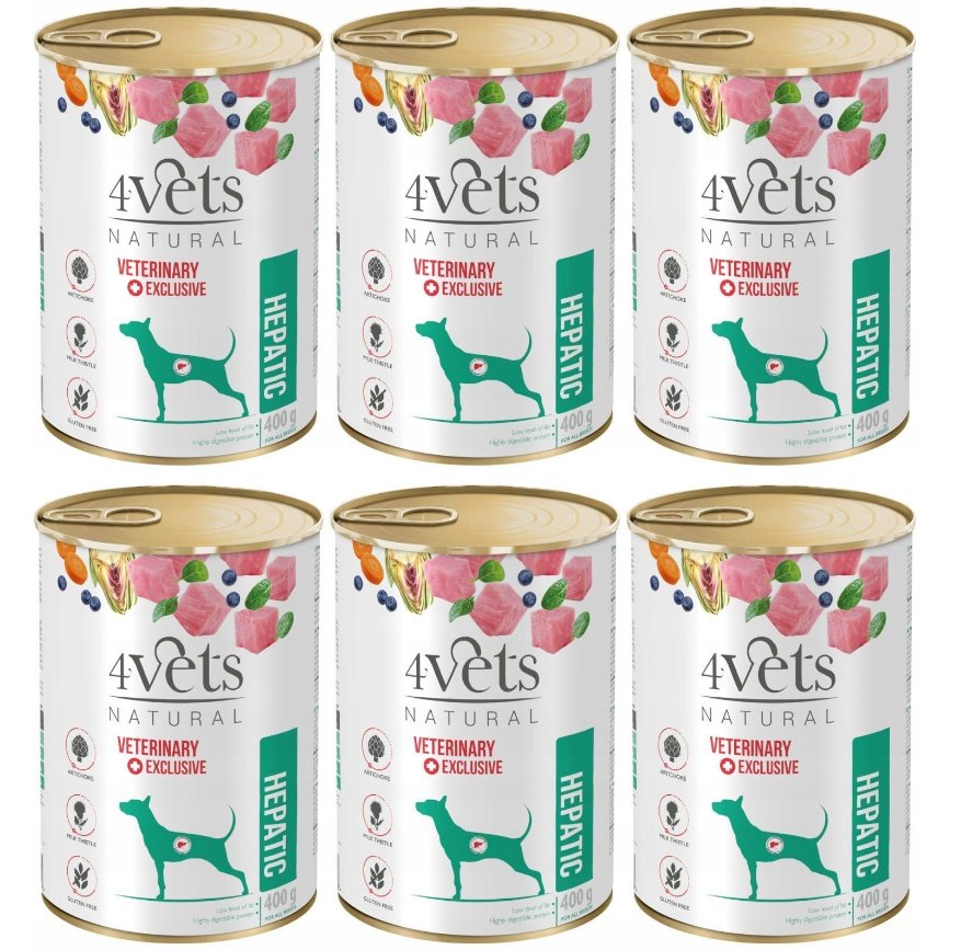 4Vets Natural Hepatic 400 g × 6