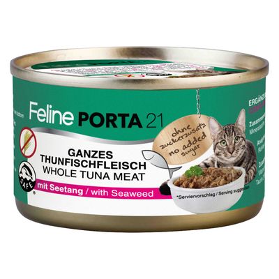 Porta 21 Feline tuńczyk z wodorostami w bulionie adult 90 g × 12