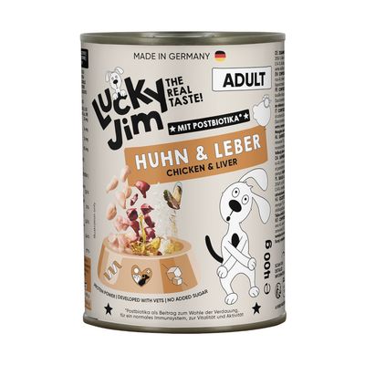 Lucky Jim Classic kurczak, wątróbka adult 400 g × 24