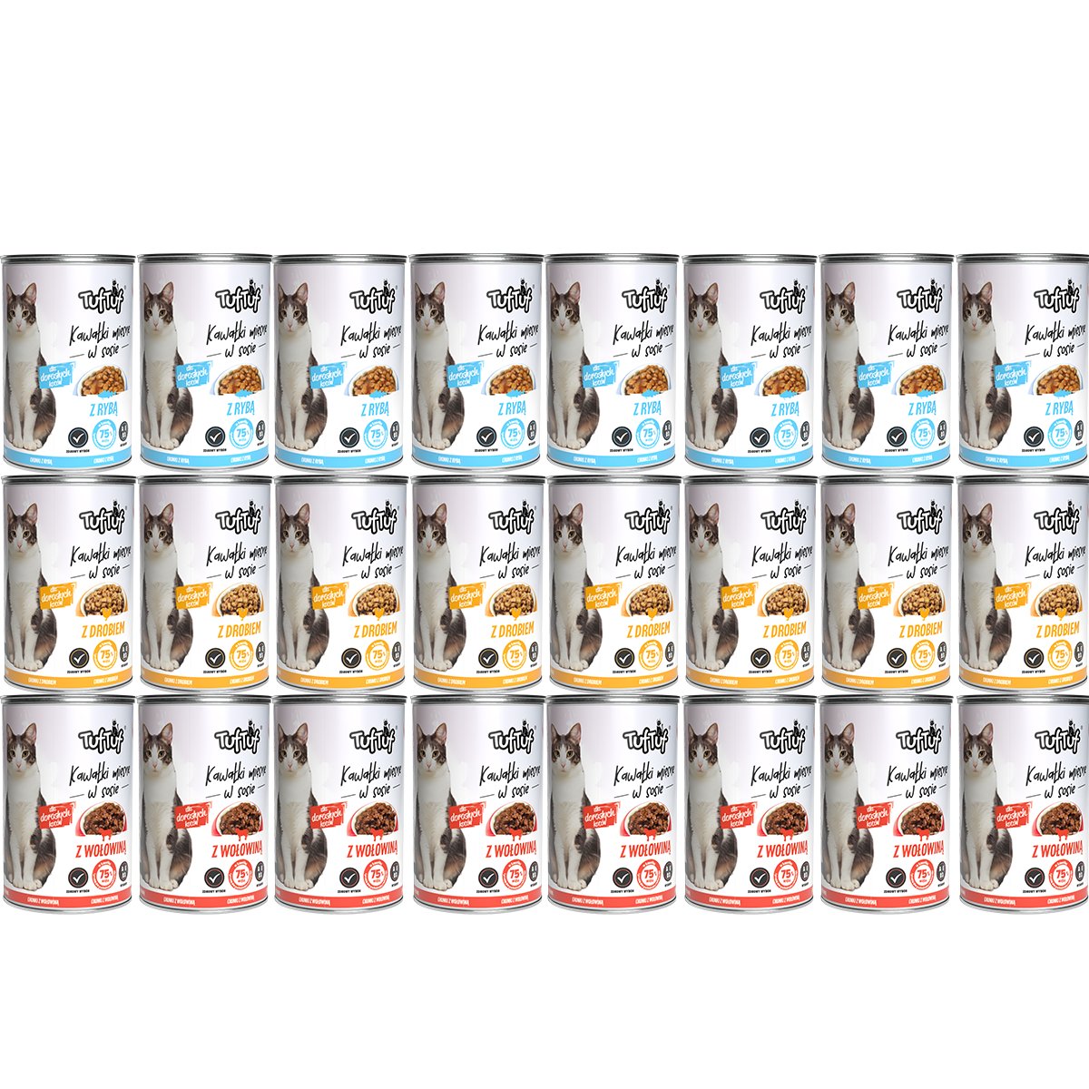 Tuf Tuf mix smaków w sosie 415 g × 24