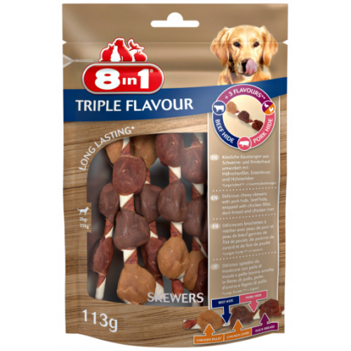 8in1 Triple Flavour kaczka, kurczak, wieprzowina, wołowina 19 g × 6