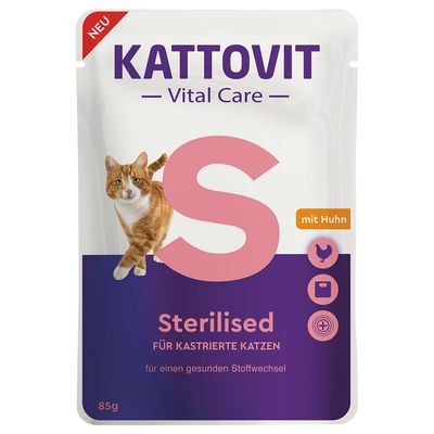 Kattovit Vital Care Sterilised kurczak w sosie adult 85 g × 12