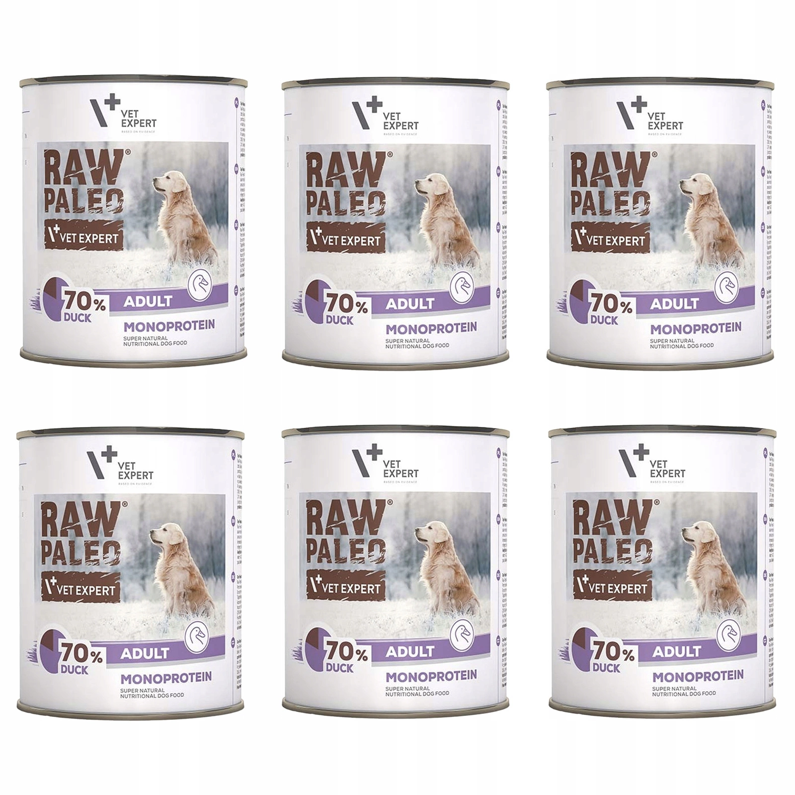 VetExpert Raw Paleo Mono kaczka 800 g × 6