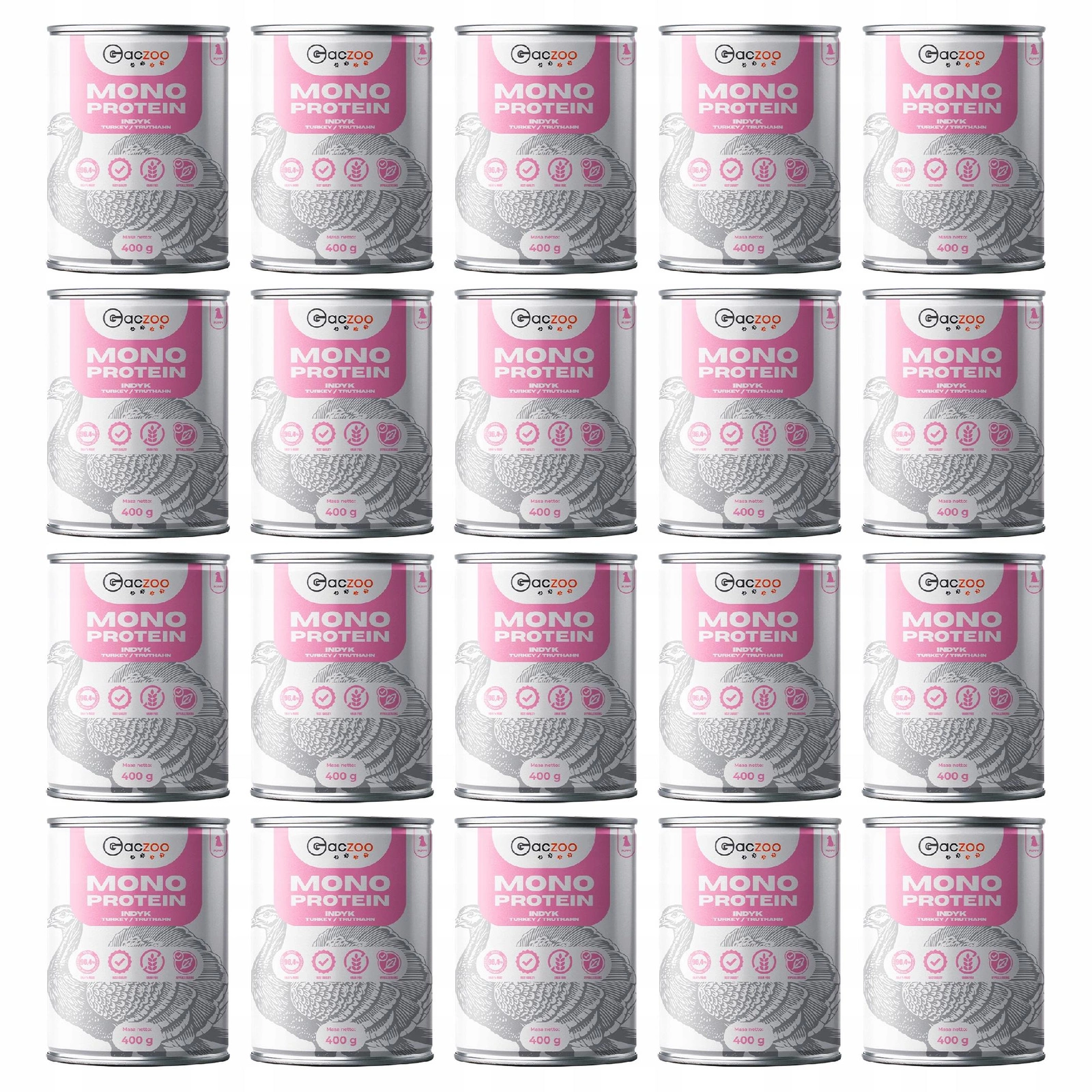 Gaczoo Mono Protein indyk junior 400 g × 20
