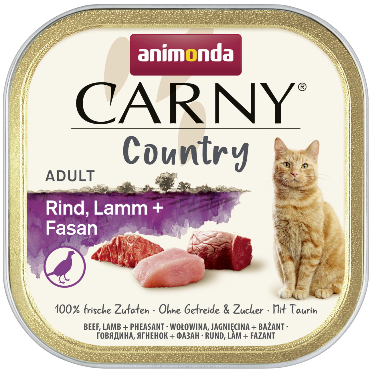 Animonda Carny Country bażant, jagnięcina, wołowina kawałki adult 100 g × 32