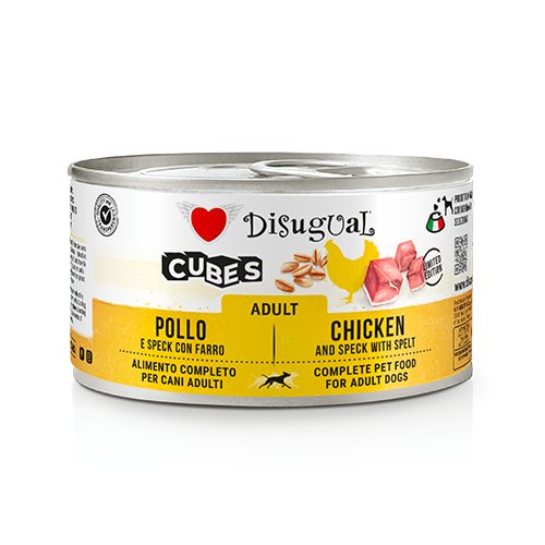 Disugual Cubes kurczak, wieprzowina z orkiszem adult 150 g