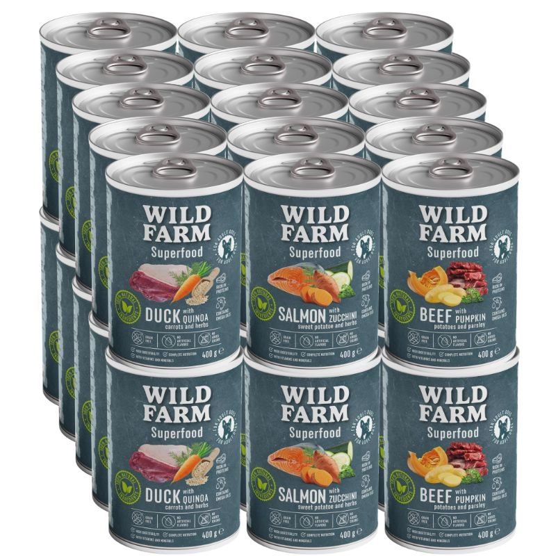 Wild Farm Superfood adult 400 g × 30