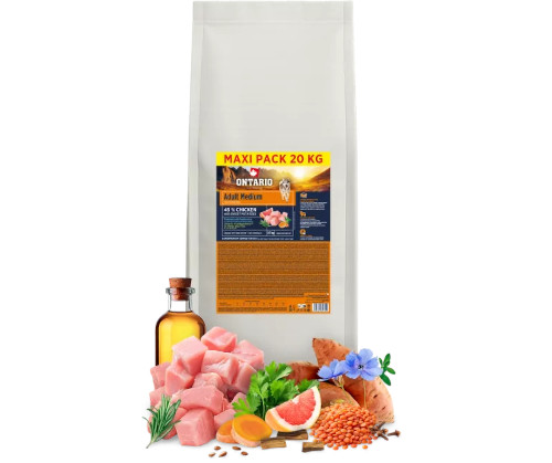 Ontario kurczak adult średnie rasy 20 kg