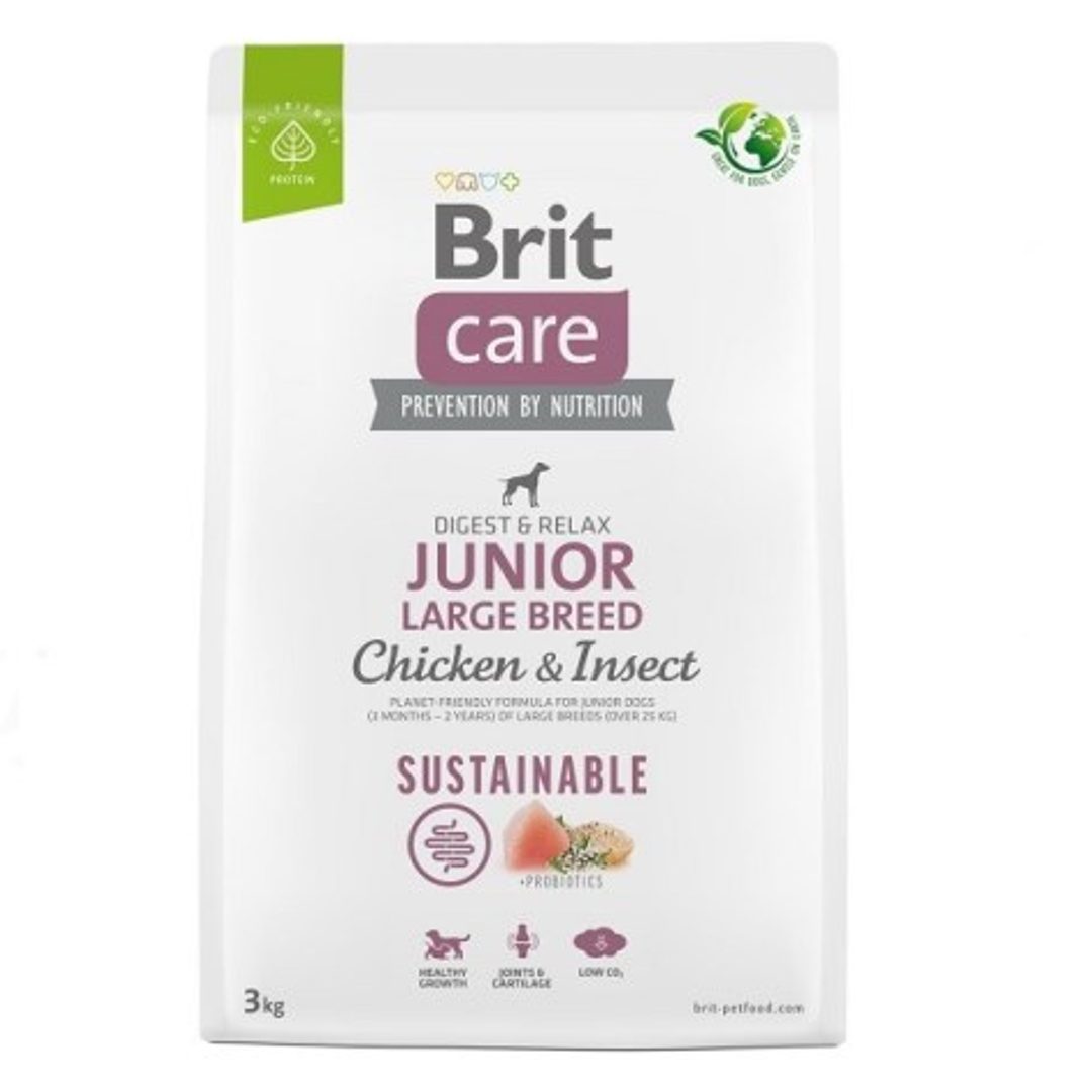 Brit Care kurczak, owady junior duże rasy 3 kg