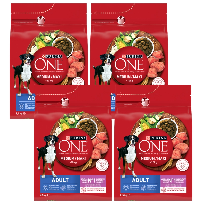 Purina One jagnięcina adult średnie, duże rasy 2.5 kg × 4