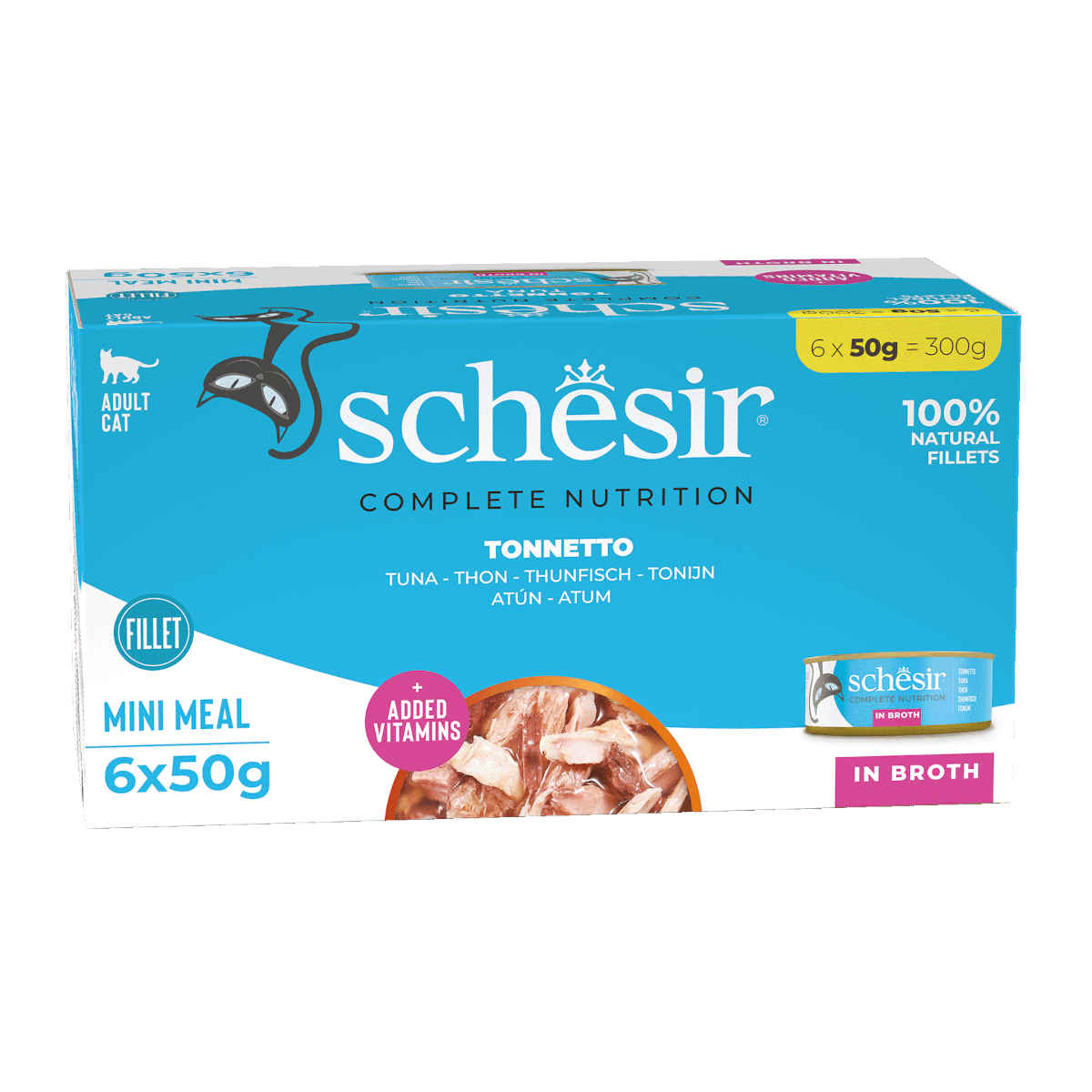 Schesir C&B tuńczyk w bulionie adult 50 g × 6