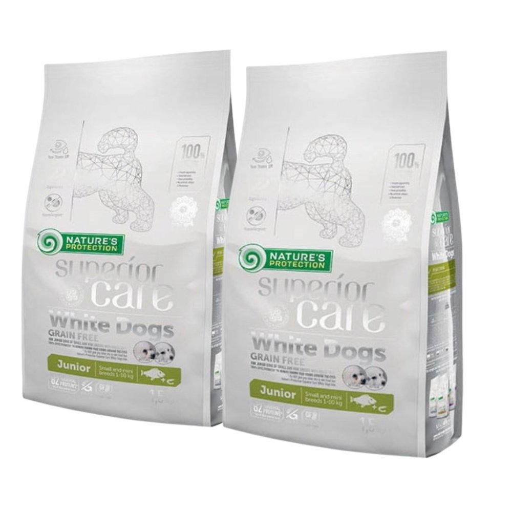 Nature's Protection G-F białoryba junior małe rasy, średnie rasy 1.5 kg × 2