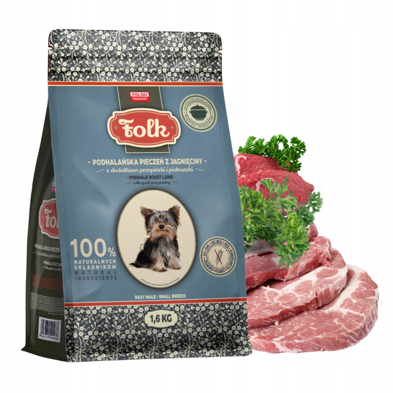 Folk Mini jagnięcina, przepiórka adult małe rasy 1,6 kg