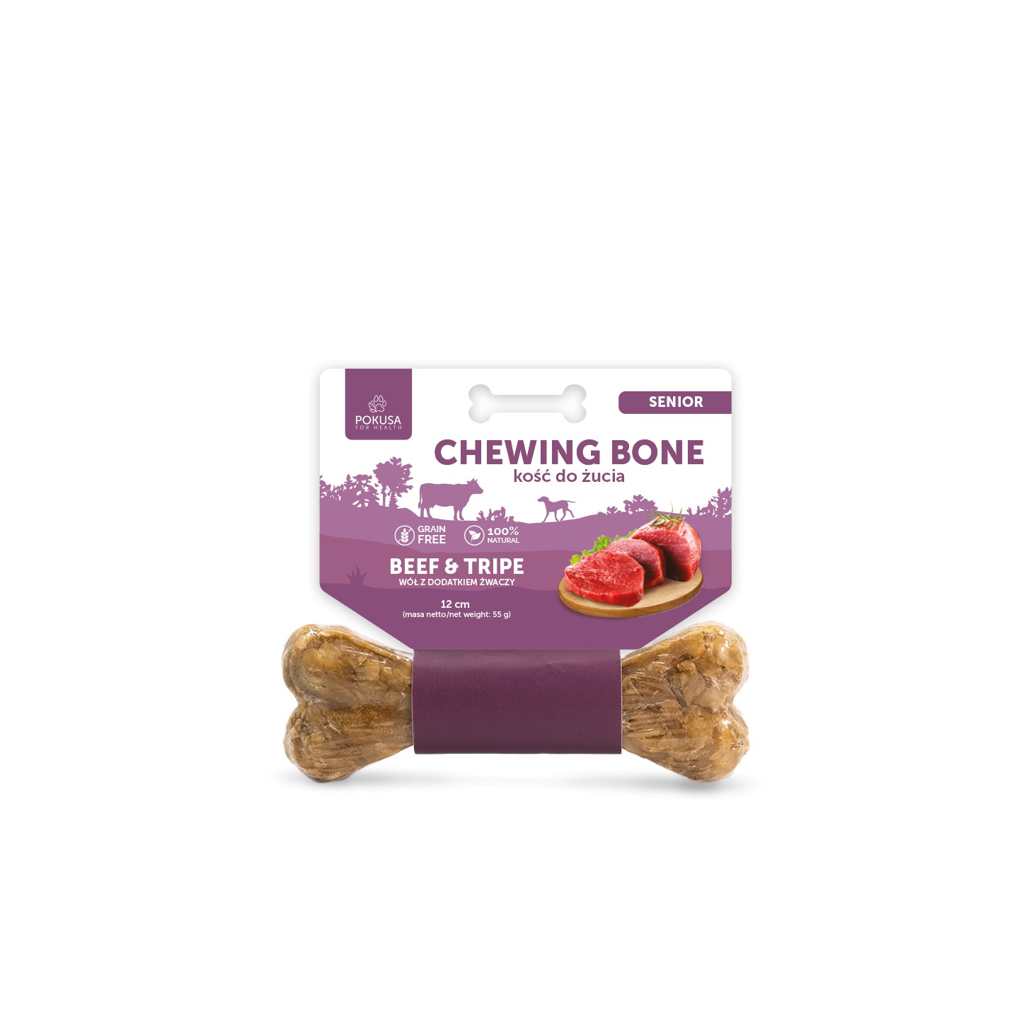 Pokusa Premium Selection wołowina, żwacze senior 115 g