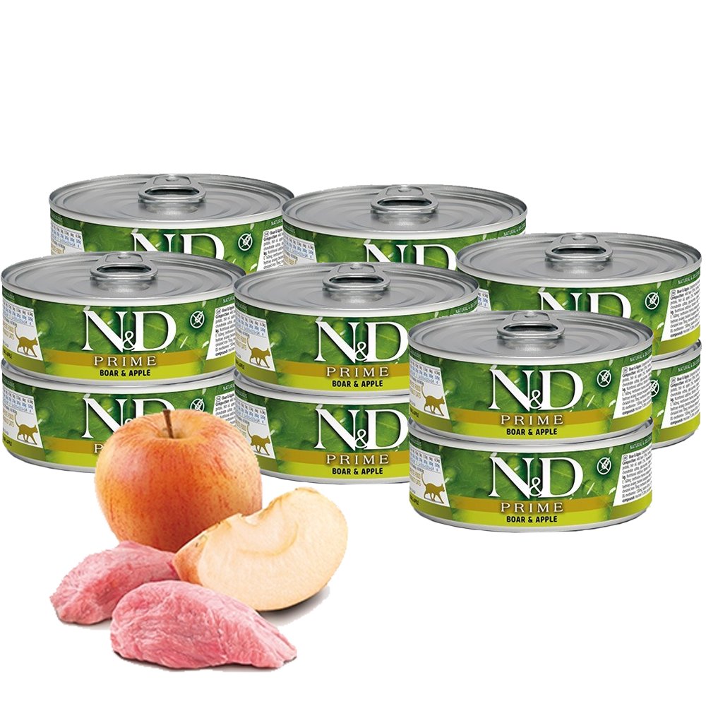 Farmina N&D Prime dziczyzna z jabłkiem 70 g × 12