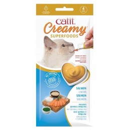 Catit Creamy Superfood łosoś z komosą ryżową 10 g × 4