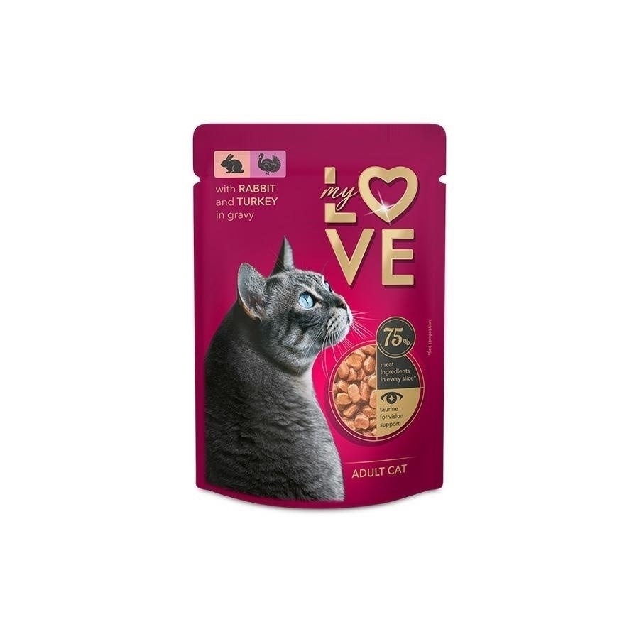 My Love indyk, królik w sosie adult 85 g