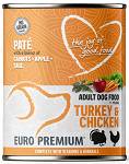 Euro Premium Pate indyk, kurczak adult 400 g