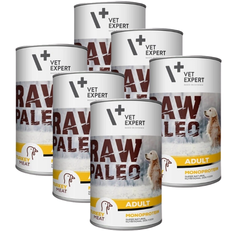 VetExpert Raw Paleo indyk adult 400 g × 6