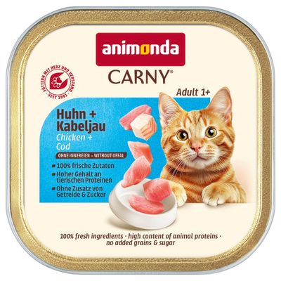 Animonda Carny dorsz, kurczak kawałki adult 85 g × 32