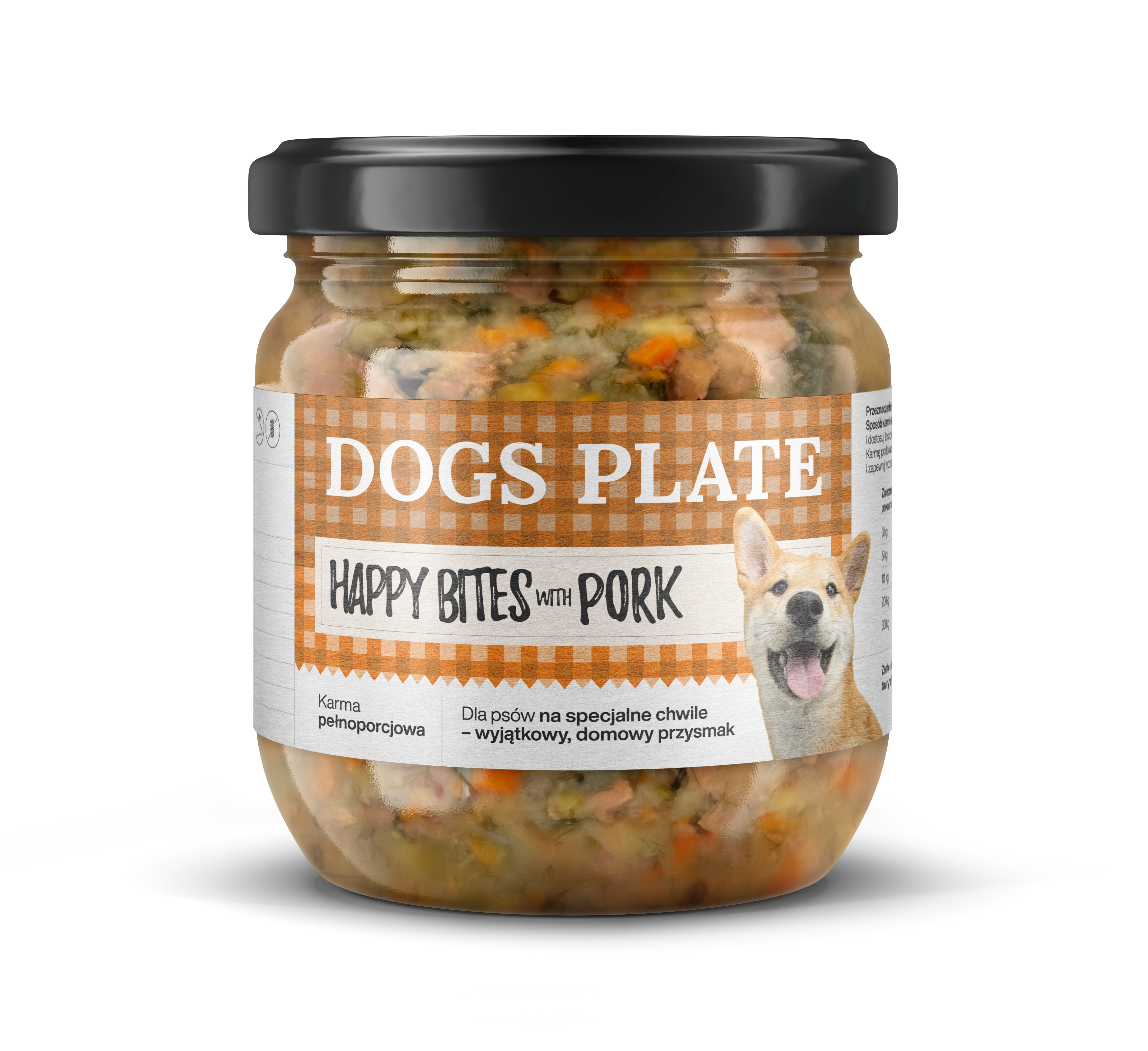 Dogs Plate Happy Bites wieprzowina 380 g