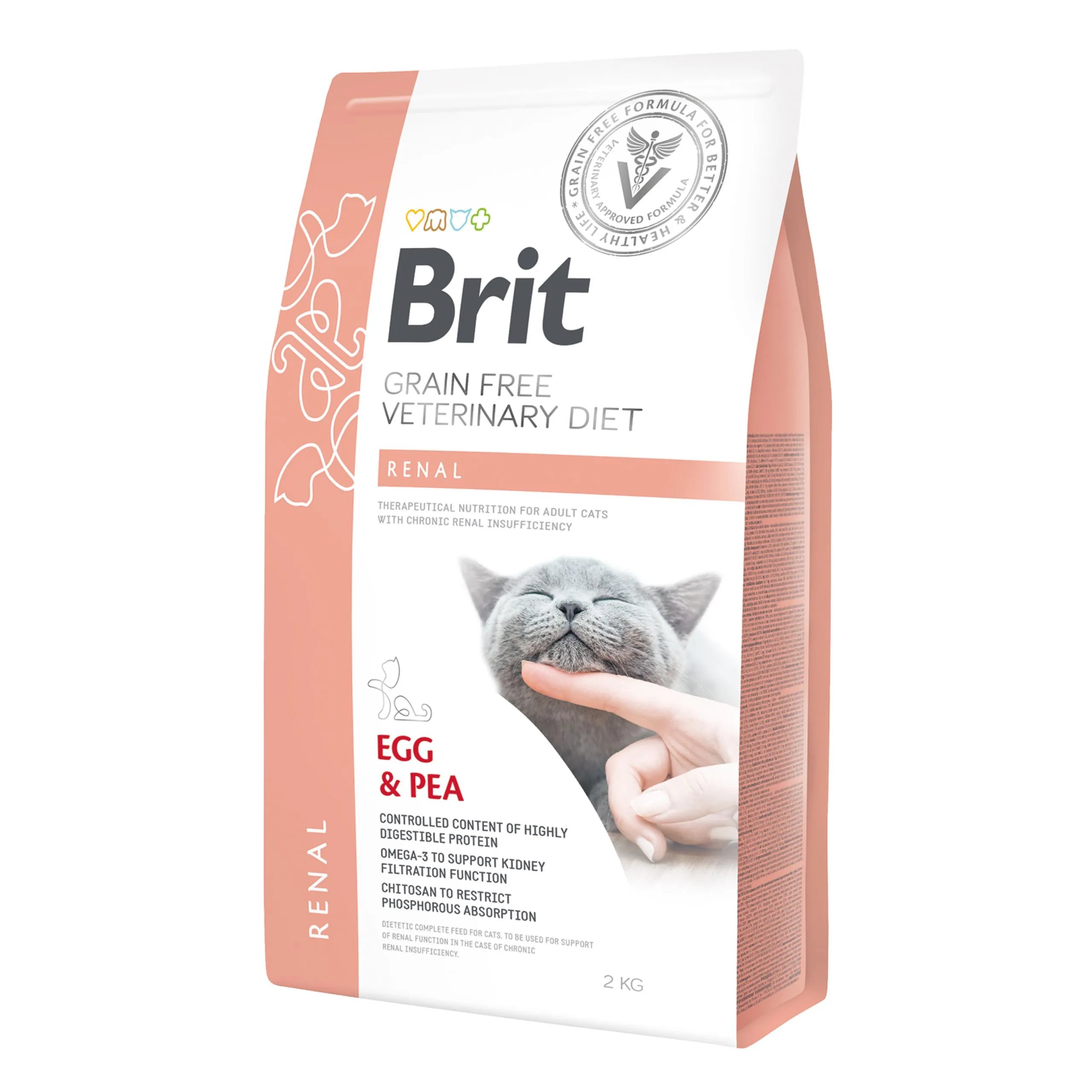 Brit Grain Free Veterinary Diet Renal jajko z grochem adult 2 kg