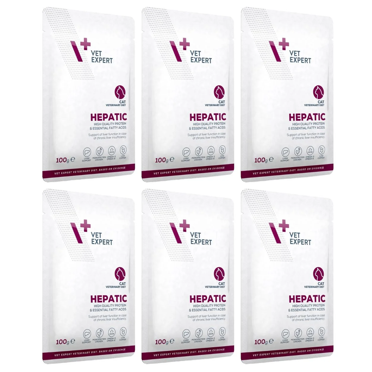 VetExpert Veterinary Diet Hepatic adult 100 g × 6