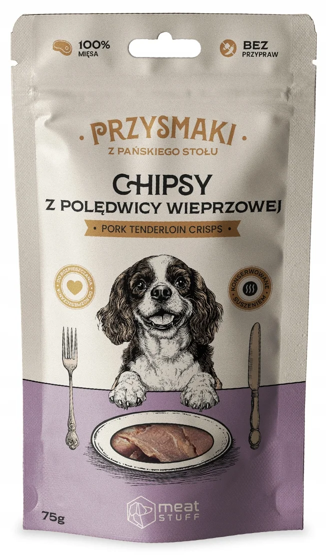 Meat Stuff Z Pańskiego Stołu chipsy z polędwicy wieprzowej 75 g