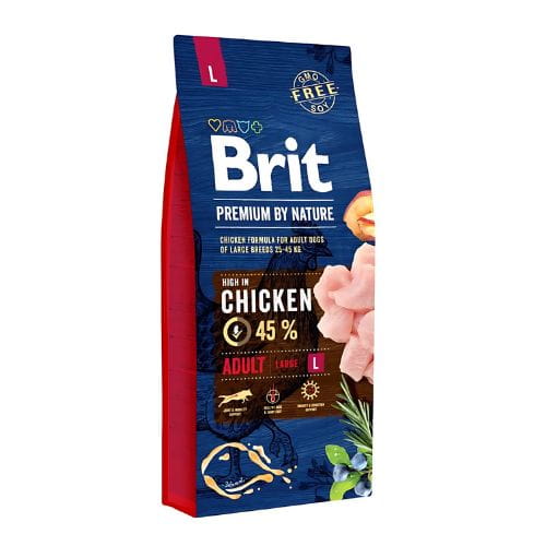 Brit By Nature kurczak adult duże rasy 15 kg