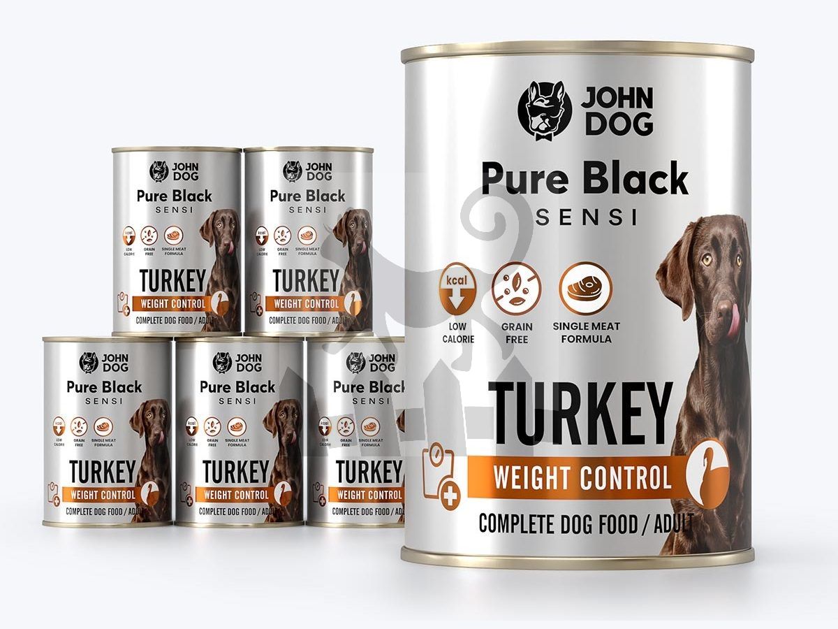 John Dog Pure Black Sensi Weight Control indyk 400 g × 6