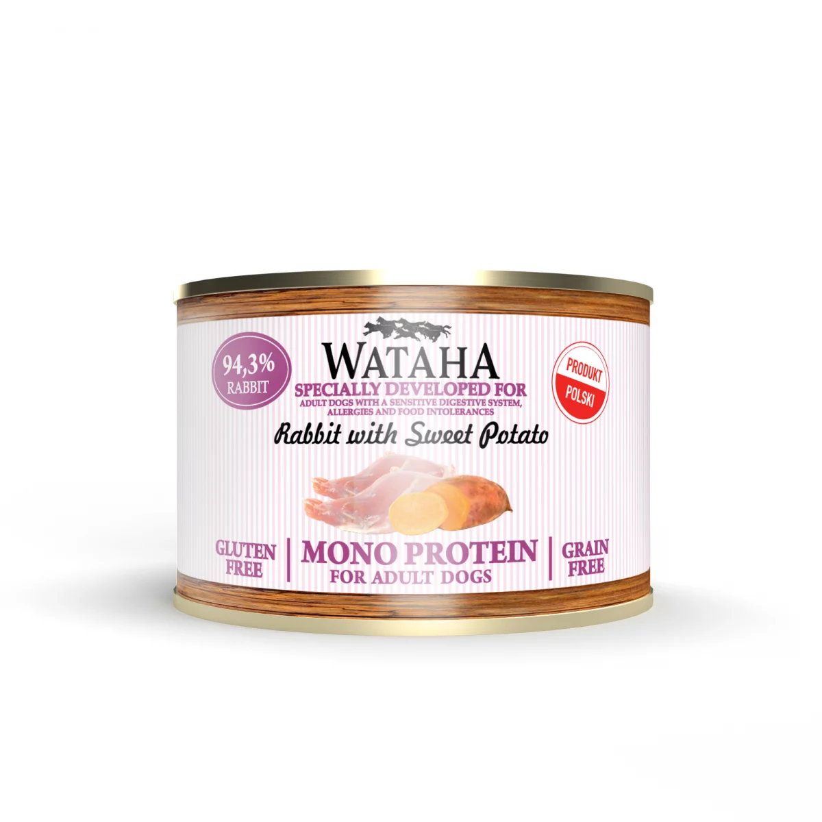 Wataha Mono królik z batatem adult 185 g