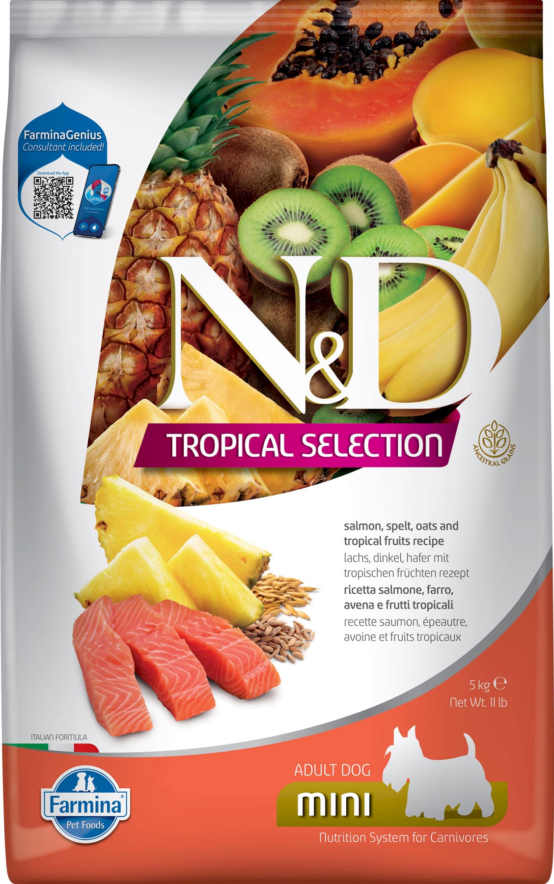 Farmina N&D Tropical Selection łosoś adult małe rasy 5 kg