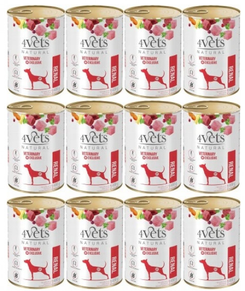 4Vets Natural Renal 400 g × 12