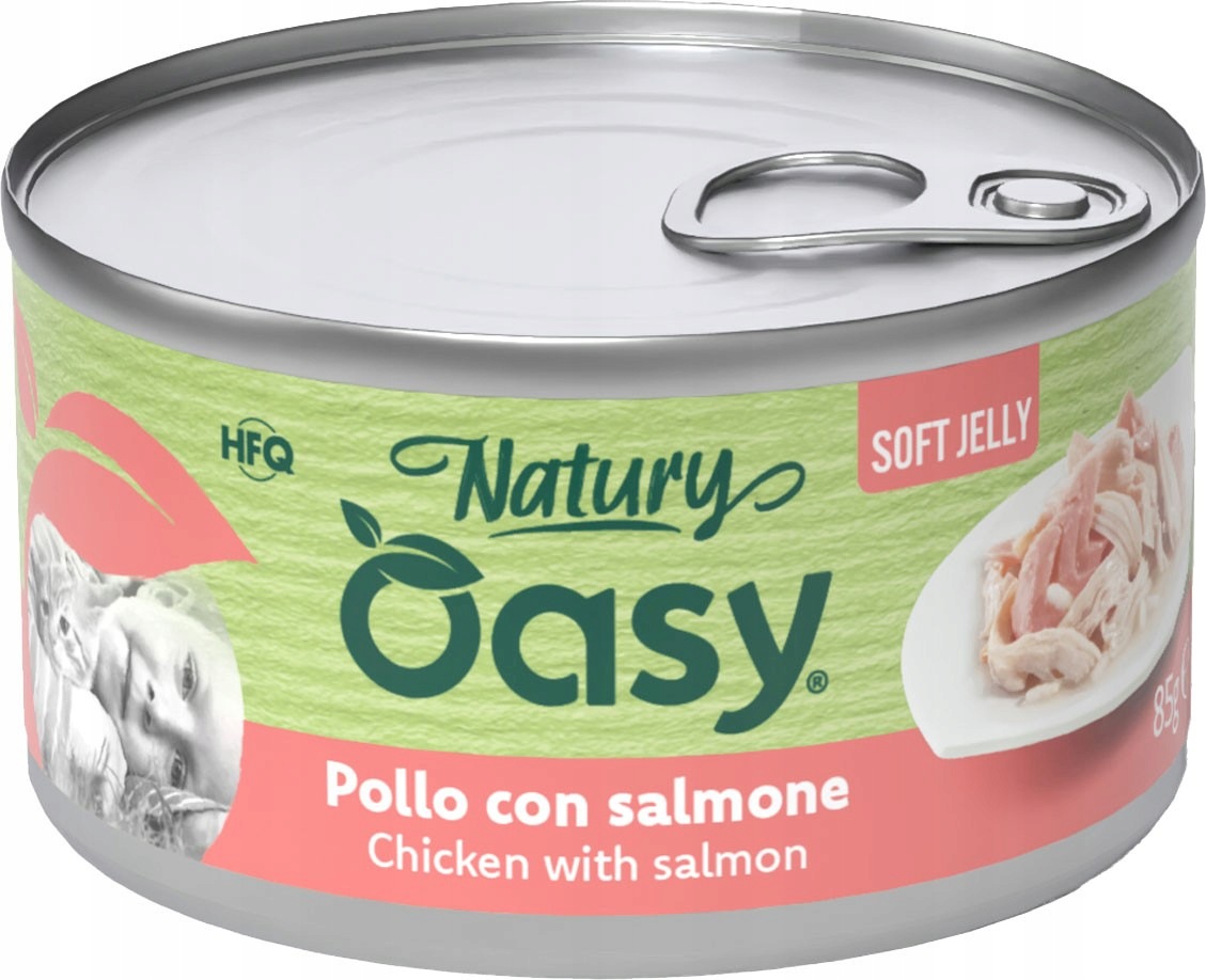 Oasy Natury kurczak, łosoś w galaretce adult 85 g
